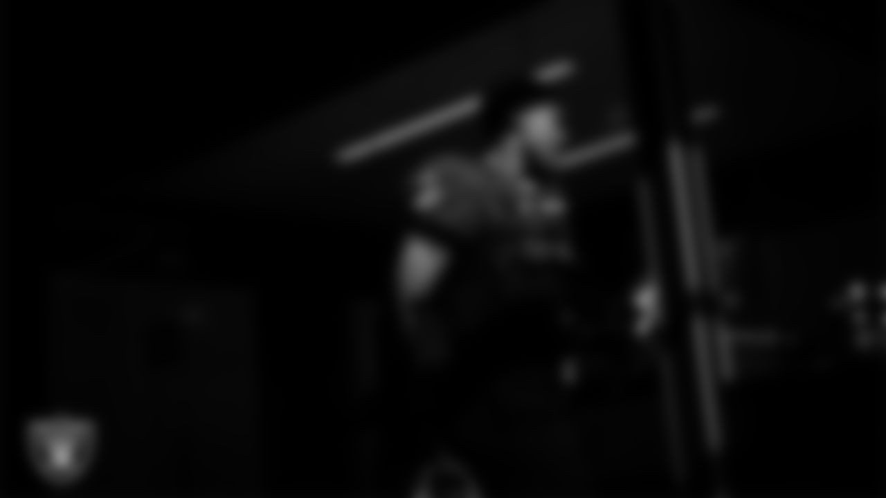 Las Vegas Raiders wide receiver Phillip Dorsett II (13) walks out to the field for practice at Intermountain Health Performance Center.