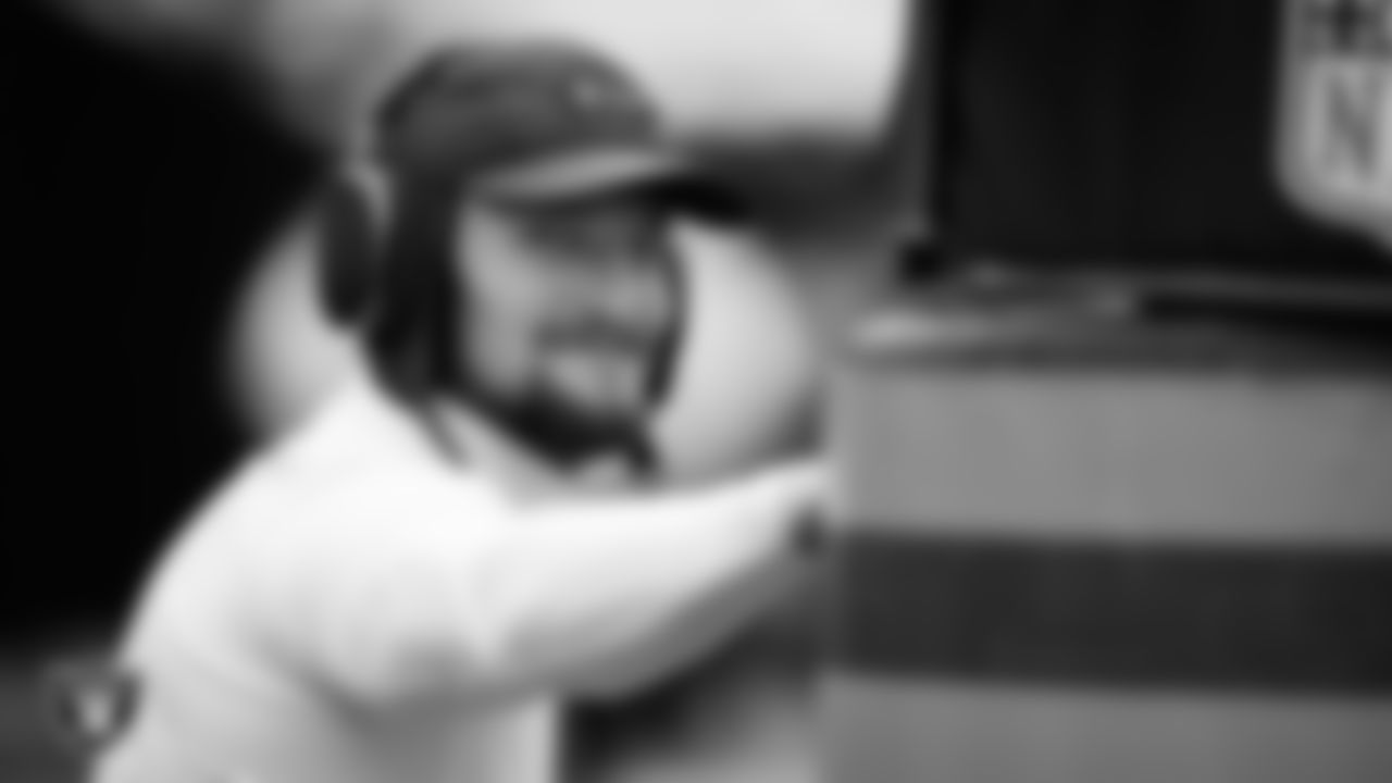 Las Vegas Raiders running back Dylan Laube (23) warming up before the regular season away game against the Philadelphia Eagles at Lincoln Financial Field.