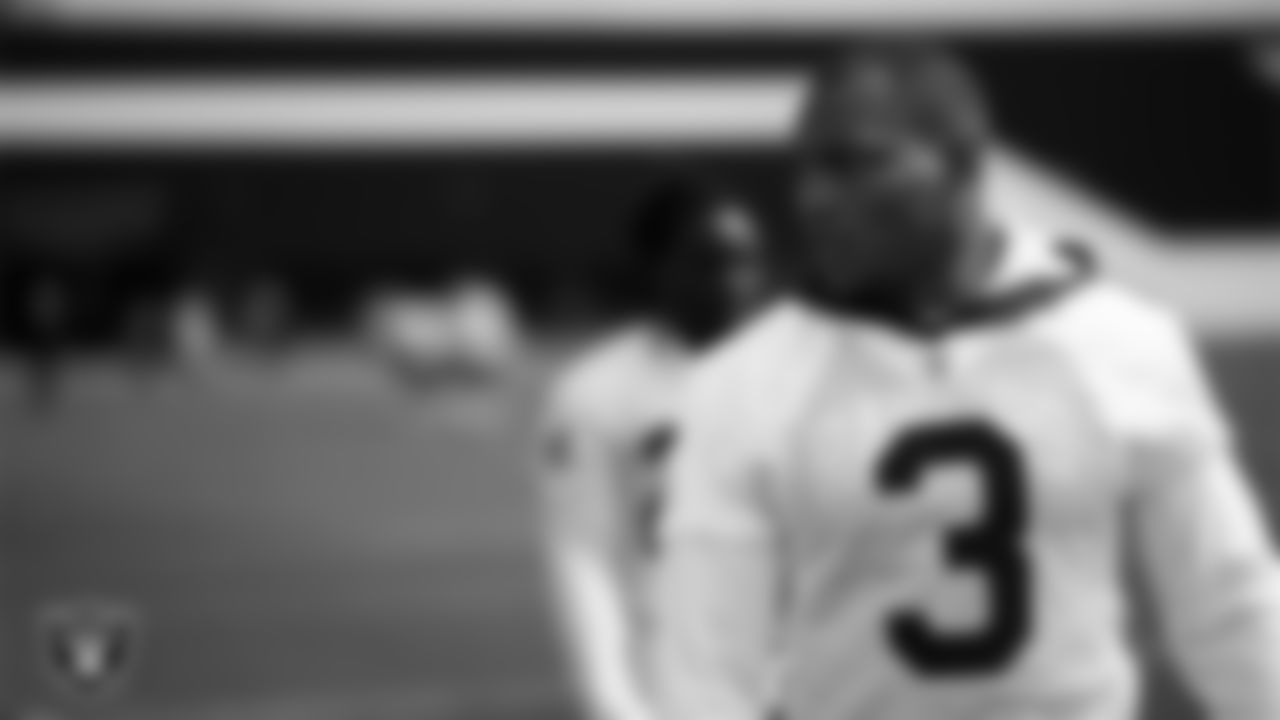 Las Vegas Raiders running back Zamir White (3) at a workout during phase two of the offseason program at Intermountain Health Performance Center.