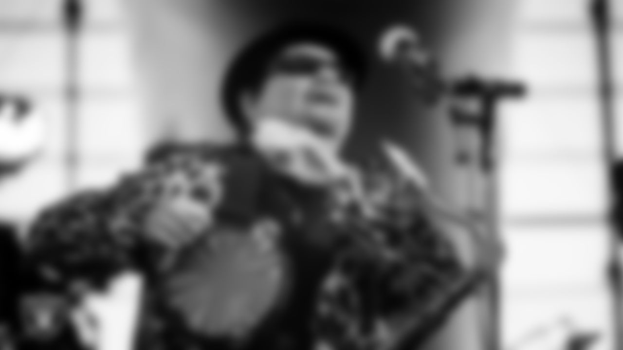 The Family Stone Band performs during halftime at the Las Vegas Raiders' regular season home game against the New York Giants at Allegiant Stadium.