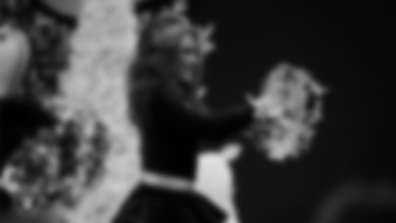 Raiderette Shelby performs during the Junior Raiderettes Banquet at The Studio.