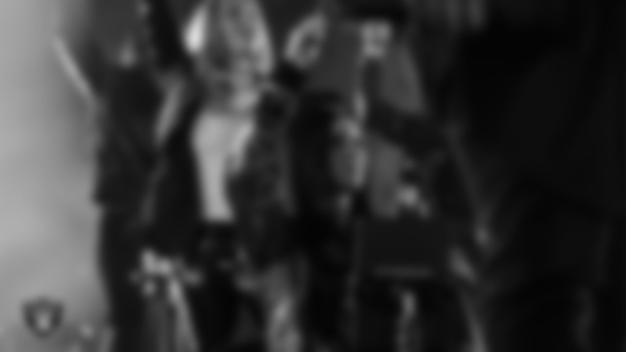 The Raiders House Band performs before the regular season home game against the Dallas Cowboys at Allegiant Stadium.