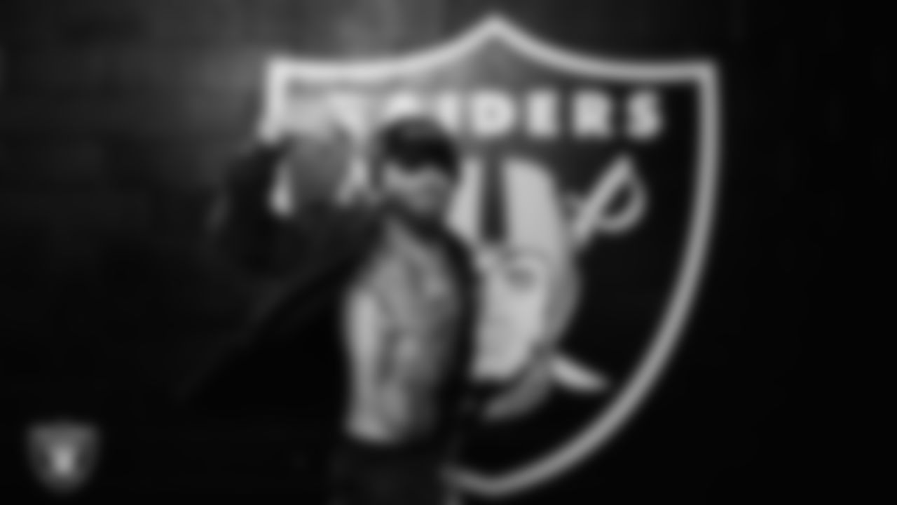 Las Vegas Raiders defensive end Maxx Crosby (98) arrives to the regular season home game against the Tennessee Titans at Allegiant Stadium.