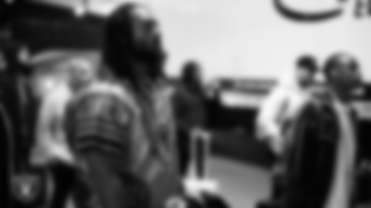 Las Vegas Raiders defensive lineman Adam Butler (69) arrives to the regular season away game against the Chicago Bears at Soldier Field.