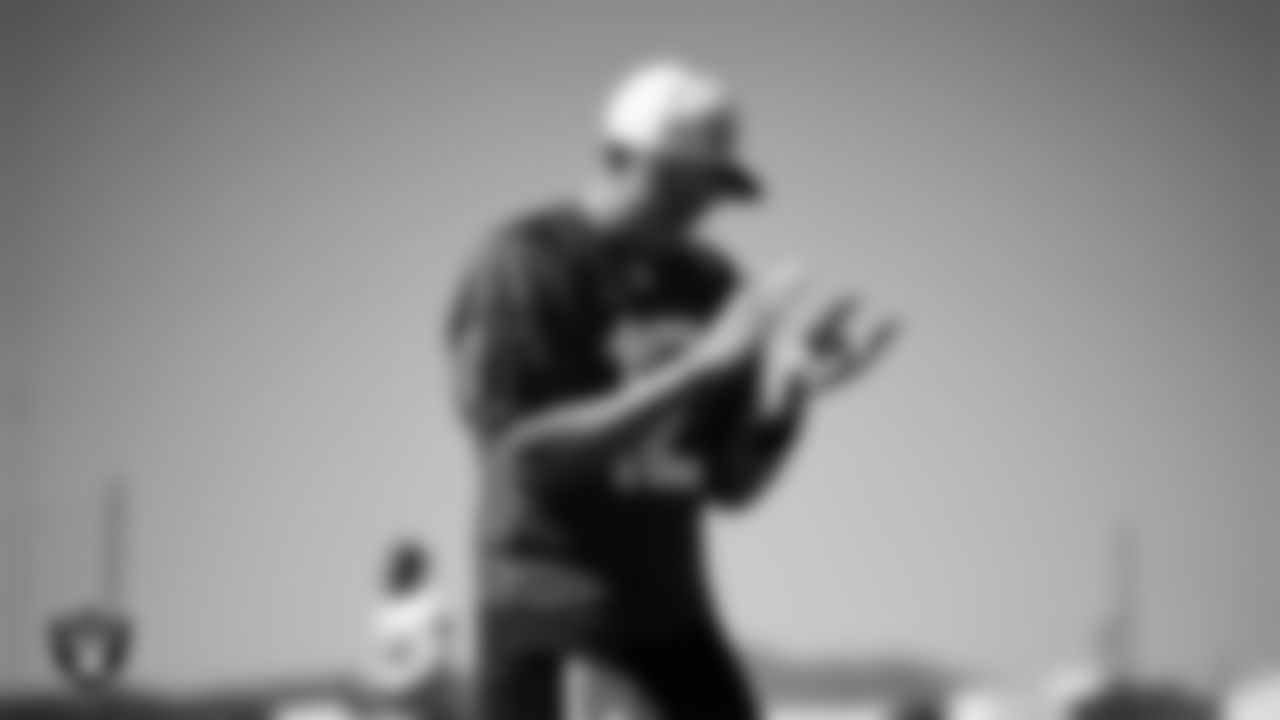 Las Vegas Raiders quarterback Aidan O'Connell (12) at a workout during phase two of the offseason program at Intermountain Health Performance Center.