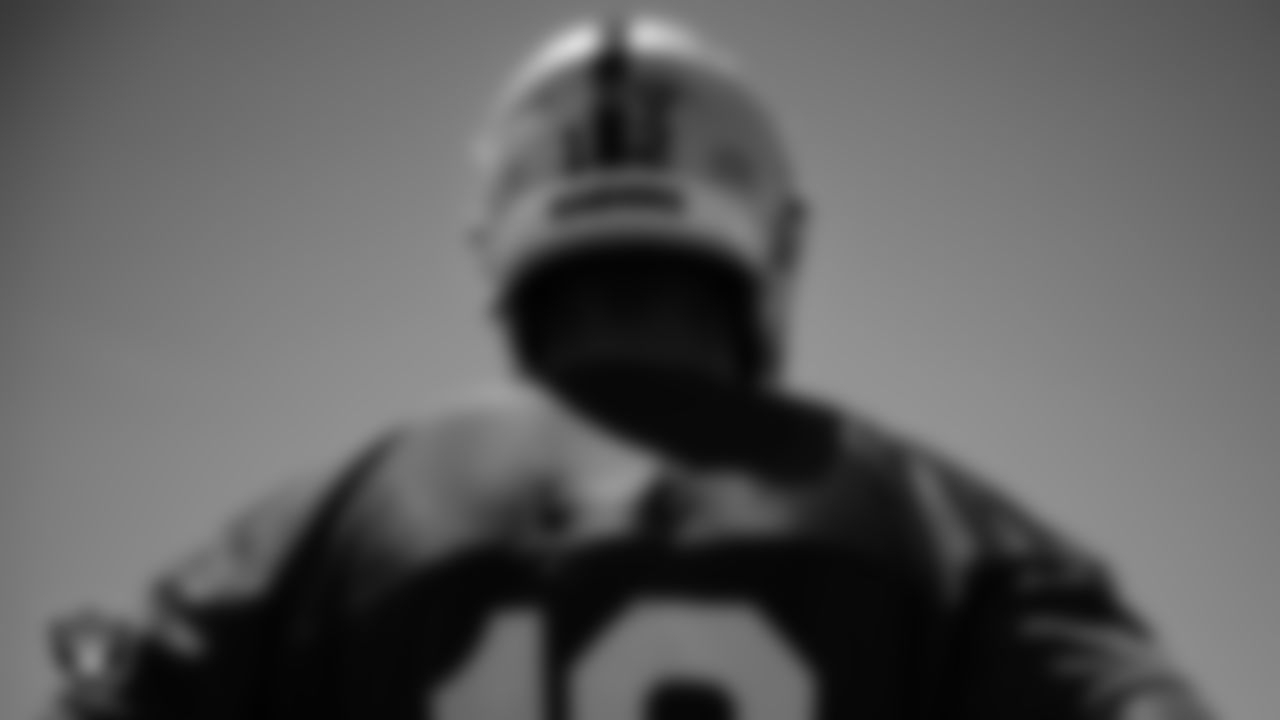 Las Vegas Raiders quarterback Aidan O'Connell (12) on the field for mandatory minicamp at Intermountain Health Performance Center.