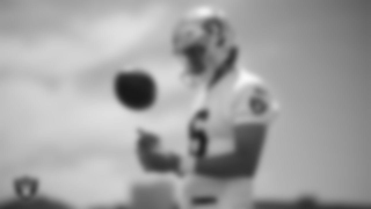 Las Vegas Raiders punter AJ Cole (6) at an Organized Team Activity (OTA) at Intermountain Health Performance Center.