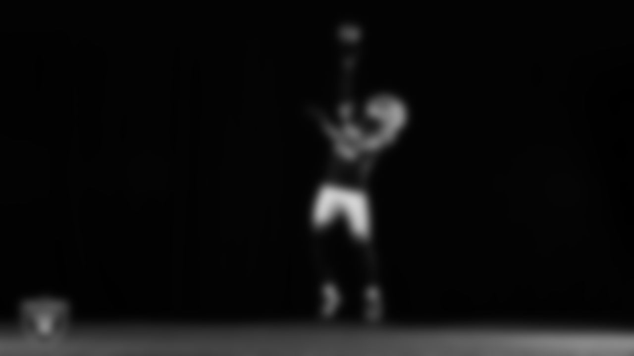 Las Vegas Raiders cornerback Decamerion Richardson (25) poses for a photo at the 2025 Raiders Media Day.