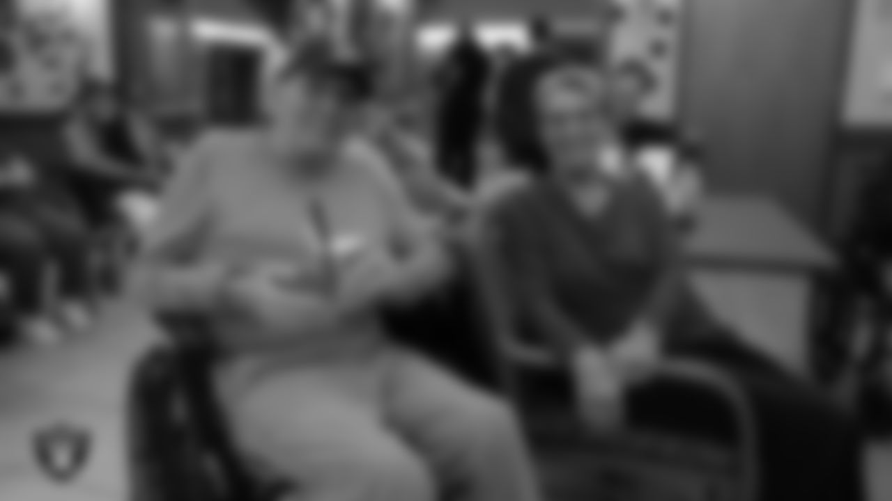 Veterans pose for a photo during the annual Cox Salute to Service Tailgate at Southern Nevada State Veterans Home.