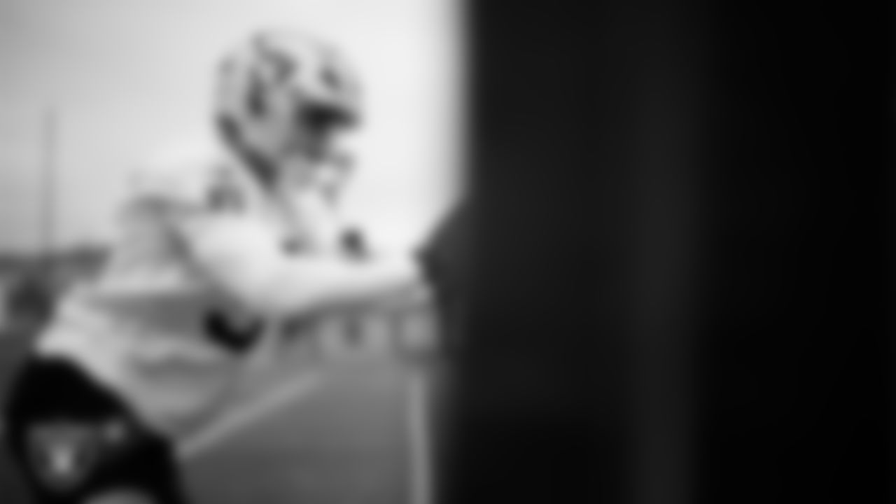 Las Vegas Raiders linebacker Cody Lindenberg (55) during practice at Intermountain Health Performance Center.