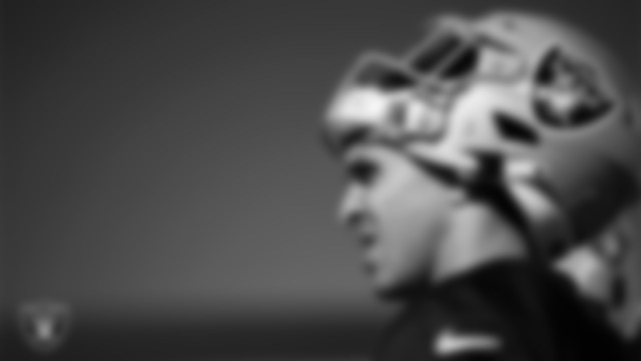 Las Vegas Raiders wide receiver Jack Bech (18) during practice at Intermountain Health Performance Center.