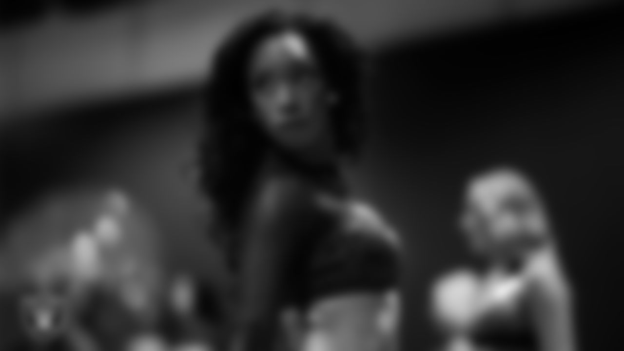 A dancer during the semifinal round of the 2025 Raiderettes Auditions at The Studio.