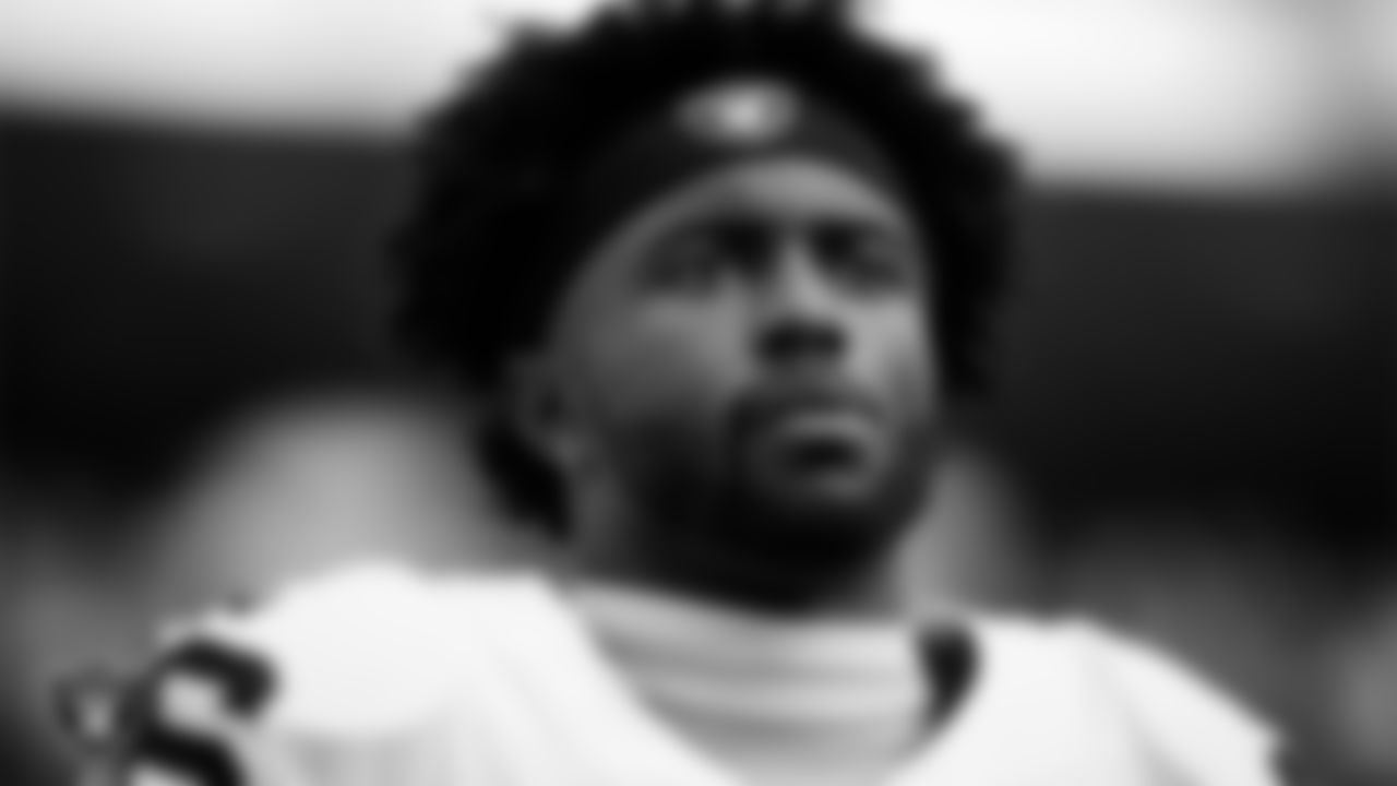 Las Vegas Raiders cornerback Kyu Blu Kelly (36) during the national anthem before the regular season away game against the Los Angeles Chargers at SoFi Stadium.