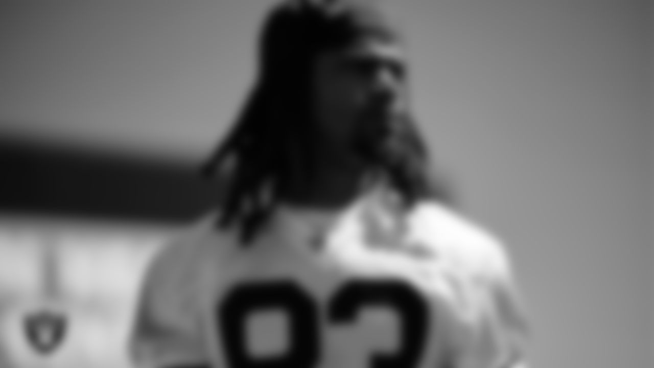 Las Vegas Raiders wide receiver Kristian Wilkerson (83) at a workout during phase two of the offseason program at Intermountain Health Performance Center.