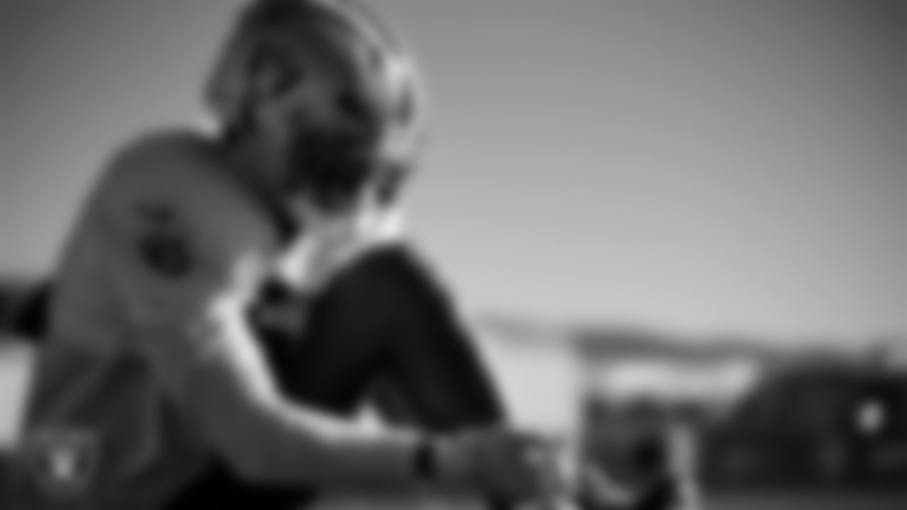 Las Vegas Raiders defensive end Malcolm Koonce (51) during practice at Intermountain Health Performance Center.