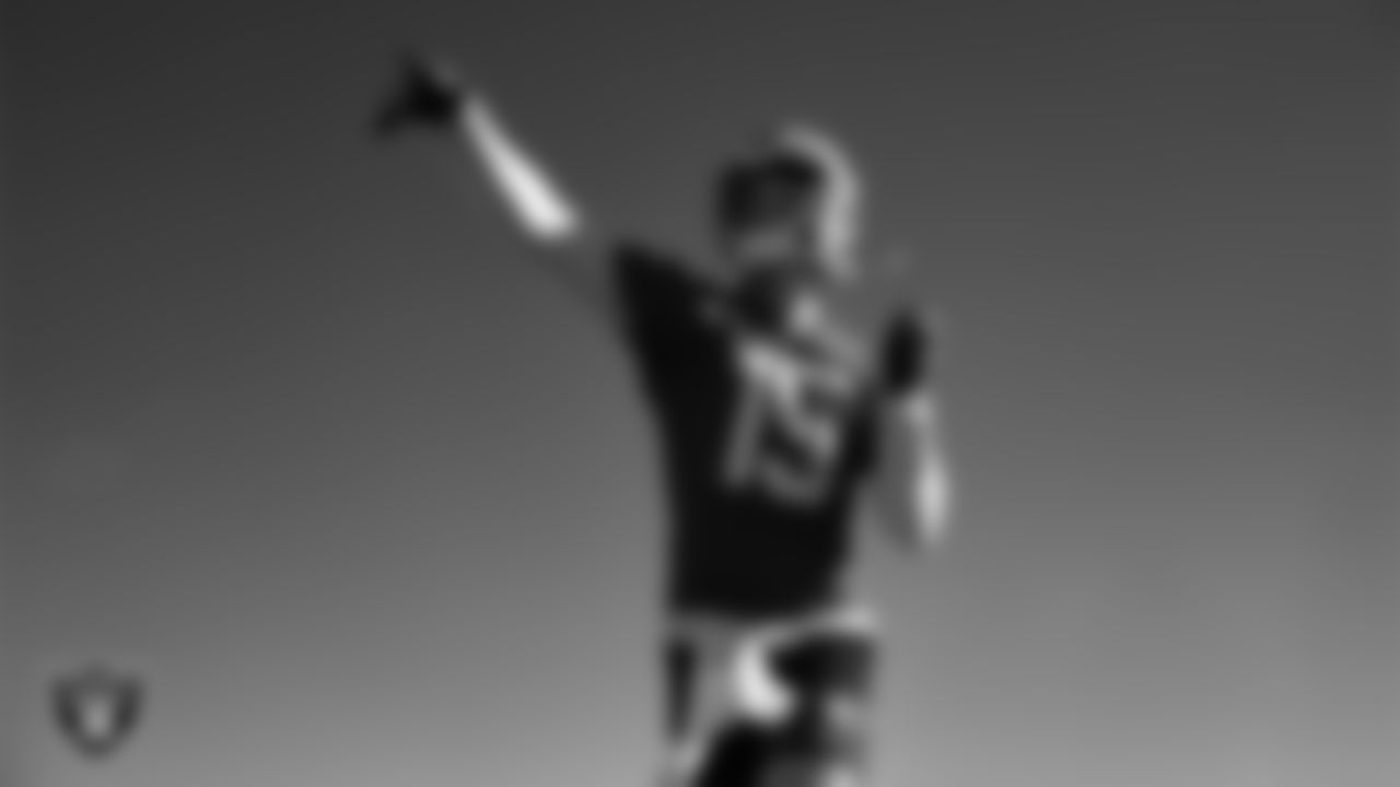 Las Vegas Raiders quarterback Kenny Pickett (15) during practice at Intermountain Health Performance Center.