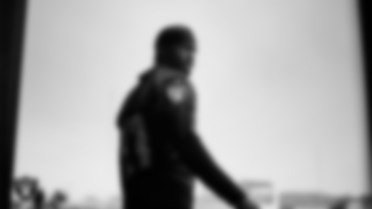 Las Vegas Raiders wide receiver Phillip Dorsett II (13) walks out to the field for practice at Intermountain Health Performance Center.