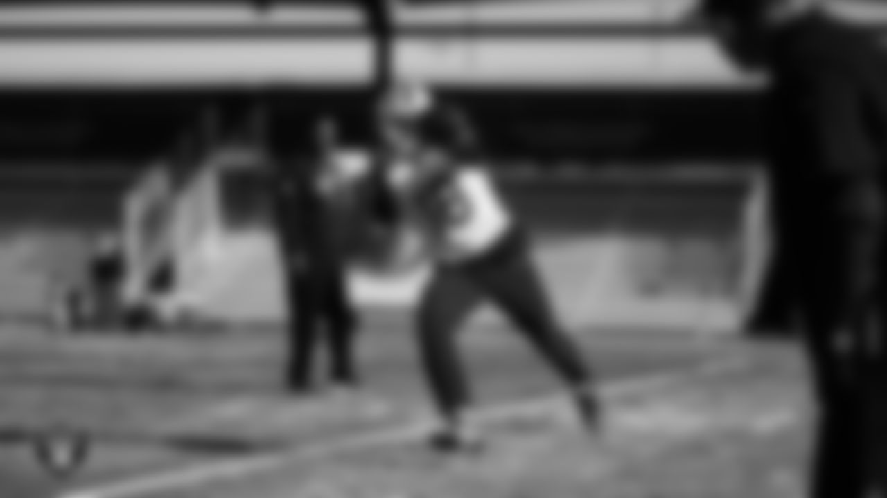 Las Vegas Raiders wide receiver Jack Bech (18) during practice at Intermountain Health Performance Center.