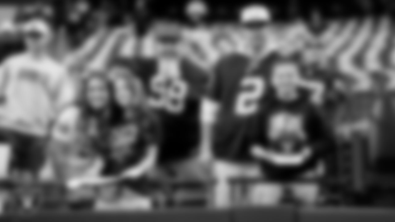 Fans before the Las Vegas Raiders' regular season home game against the New York Giants at Allegiant Stadium.