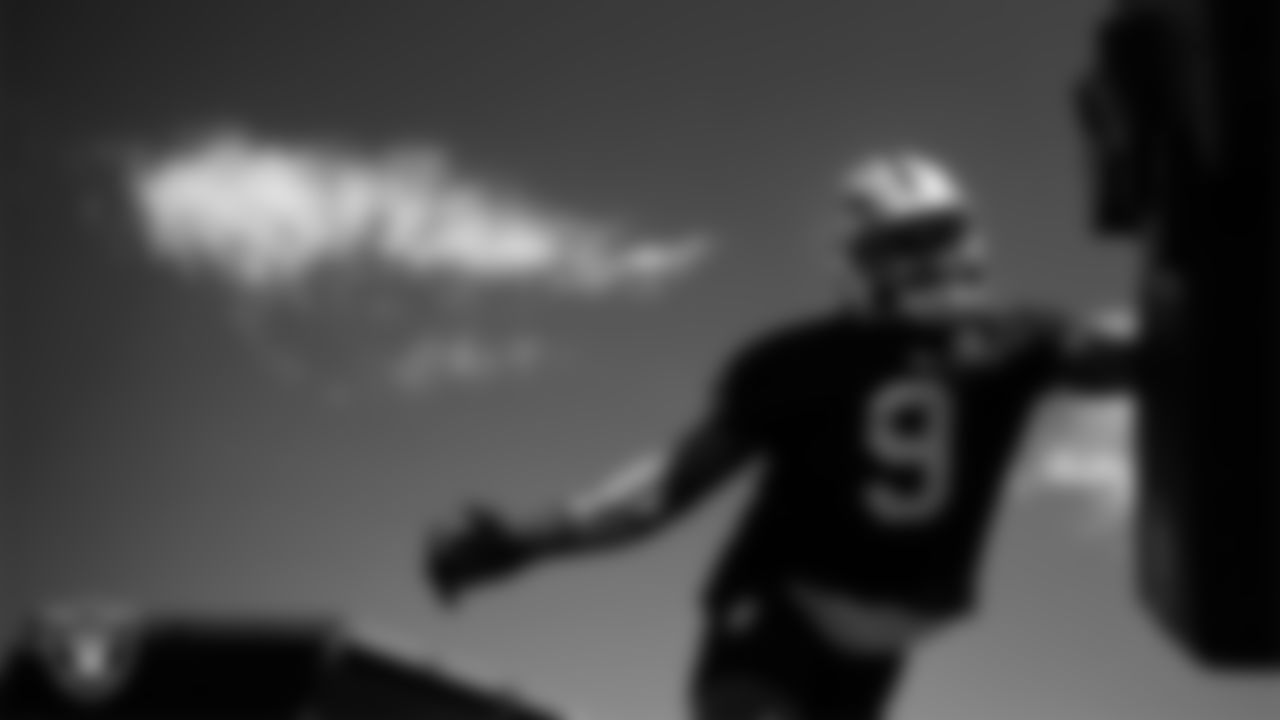 Las Vegas Raiders defensive end Tyree Wilson (9) at an Organized Team Activity (OTA) at Intermountain Health Performance Center.