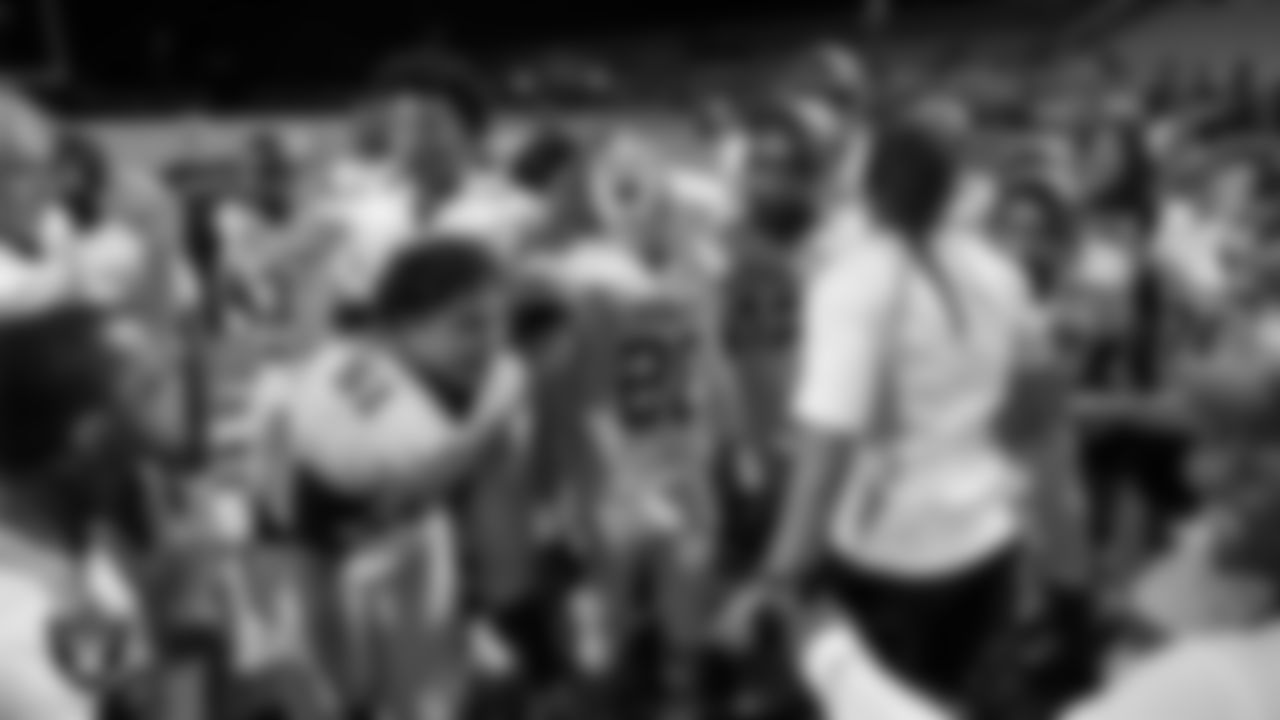 The Eldorado High School football team celebrates after winning the Las Vegas Raiders' Football Showcase game at Chaparral High School.
