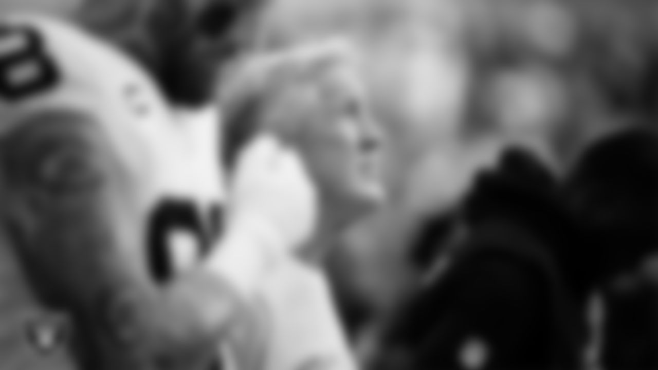 Las Vegas Raiders Head Coach Pete Carroll during the national anthem before the regular season away game against the Los Angeles Chargers at SoFi Stadium.