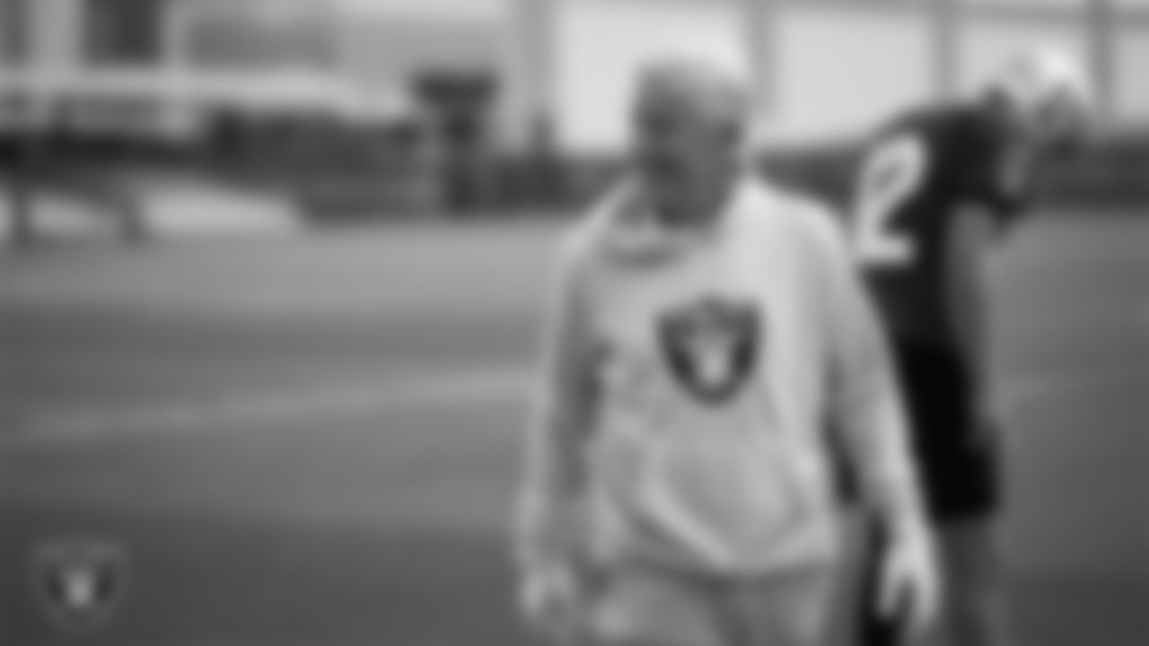 Las Vegas Raiders Head Coach Pete Carroll during practice at Intermountain Health Performance Center.