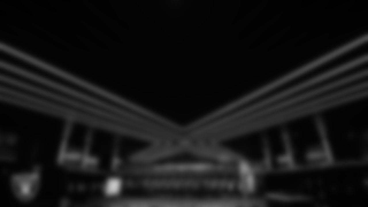 The locker room prior to the Las Vegas Raiders' arrival for their regular season home game against the Denver Broncos at Allegiant Stadium.