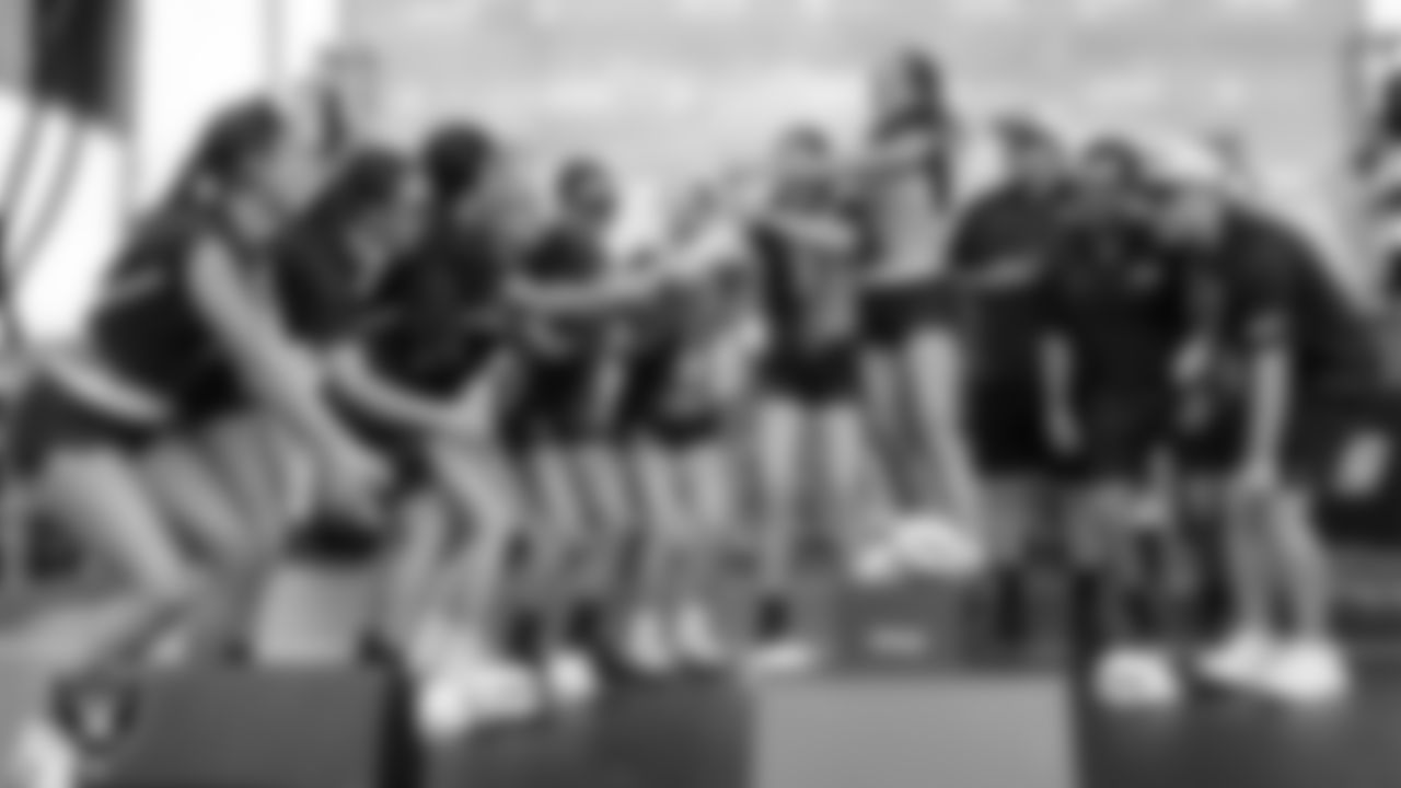 The 14U Bad Rabbits pose for a photo after winning the 2025 NFL Flag Championship in Canton, Ohio.