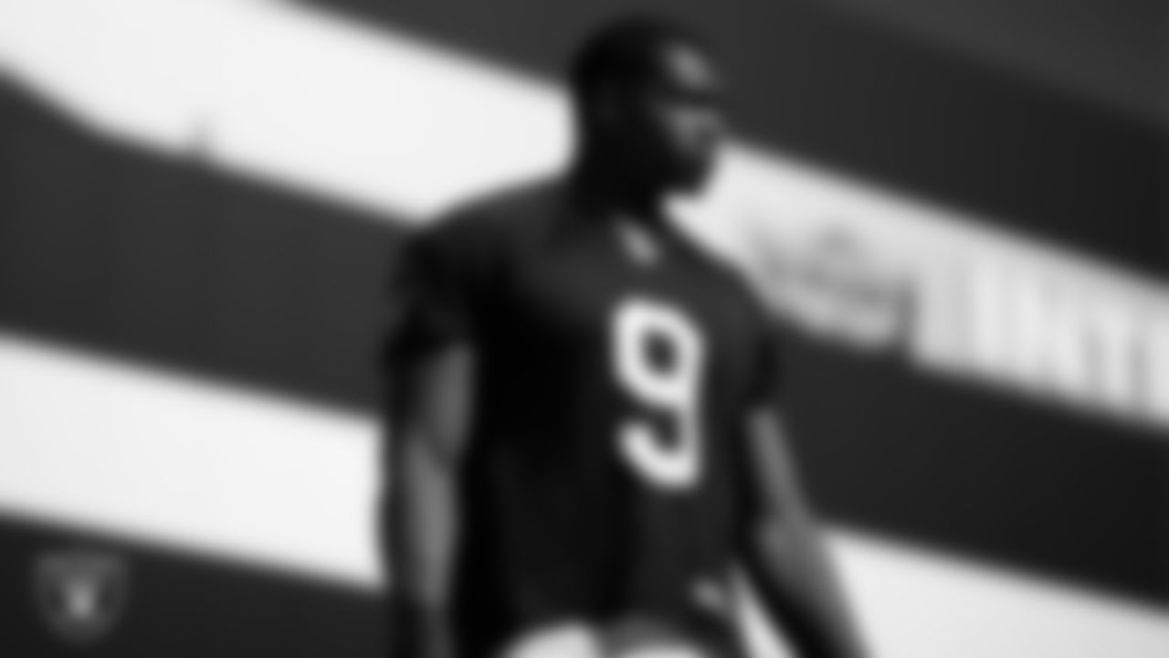 Las Vegas Raiders defensive end Tyree Wilson (9) during practice at Intermountain Health Performance Center.