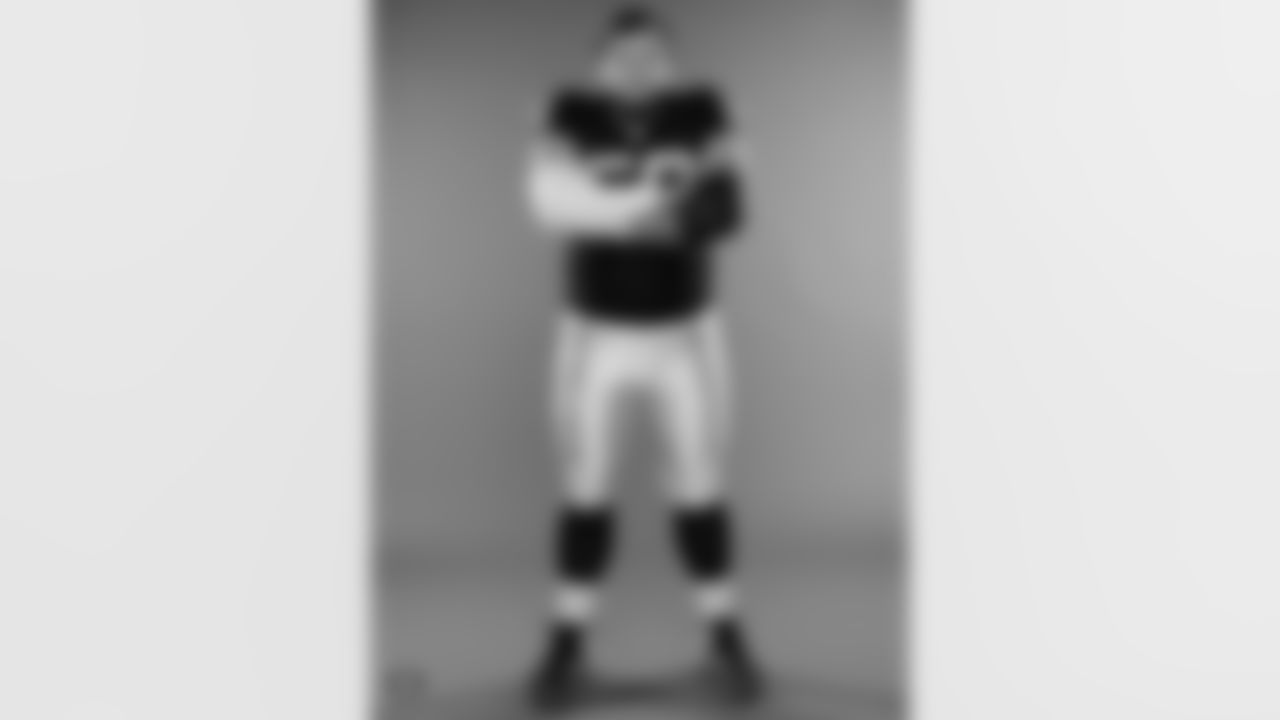 Las Vegas Raiders center/guard Jackson Powers-Johnson (58) poses for a photo at the 2025 Raiders Media Day.