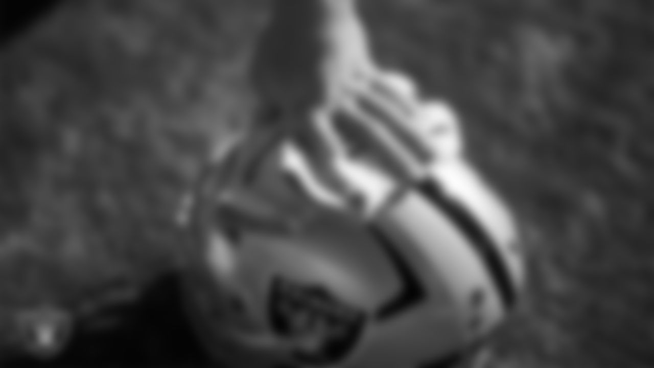 Las Vegas Raiders tight end Michael Mayer (87) during practice at Intermountain Health Performance Center.