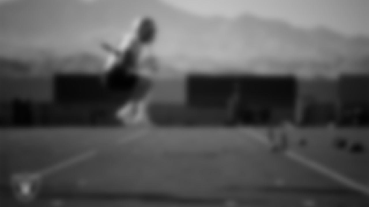 Las Vegas Raiders defensive end Maxx Crosby (98) during practice at Intermountain Health Performance Center.