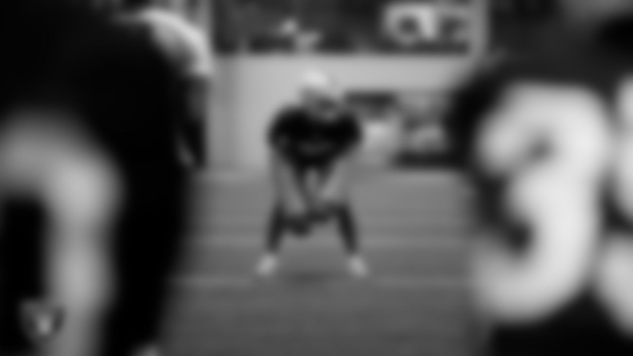 Las Vegas Raiders cornerback John Humphrey (39) at an Organized Team Activity (OTA) at Intermountain Health Performance Center.