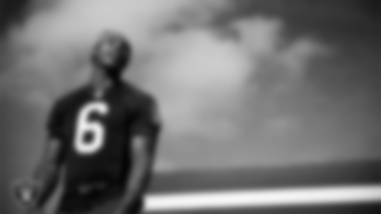 Las Vegas Raiders safety Lonnie Johnson Jr. (32) during practice at Intermountain Health Performance Center.