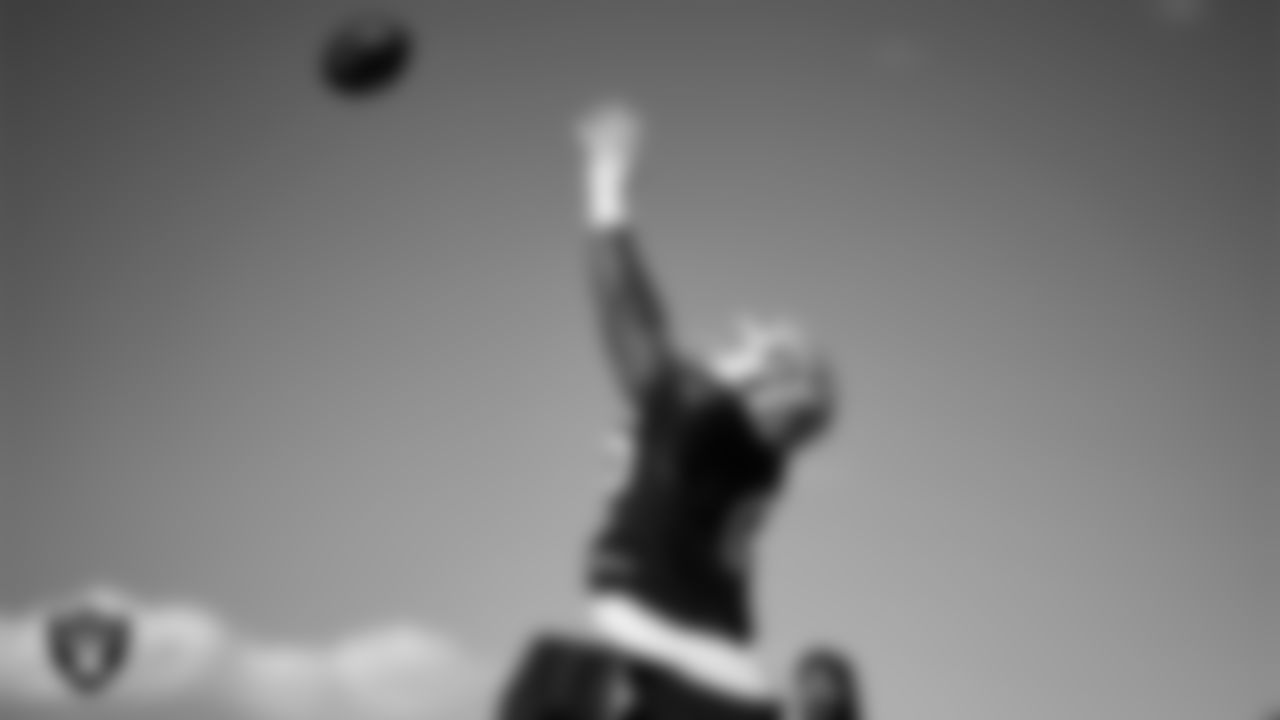 Las Vegas Raiders defensive tackle Jonah Laulu (96) during practice at Intermountain Health Performance Center.
