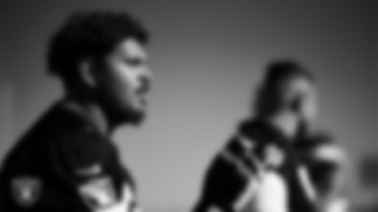 Las Vegas Raiders guard Caleb Rogers (76) during practice at Intermountain Health Performance Center.