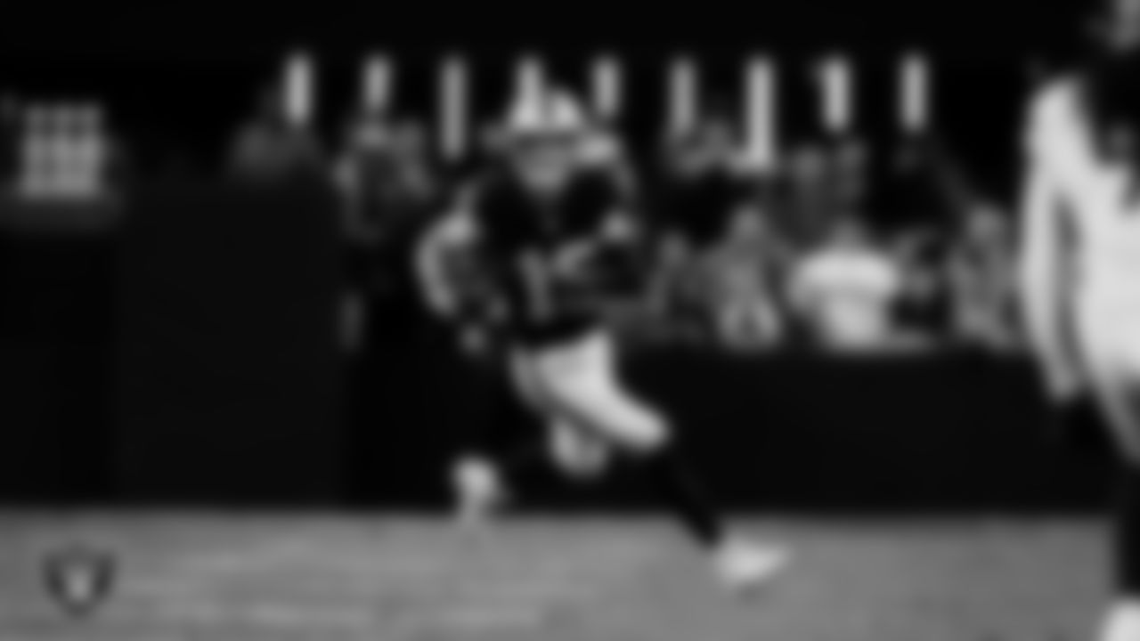 Las Vegas Raiders quarterback Kenny Pickett (15) during the regular season home game against the Denver Broncos at Allegiant Stadium.