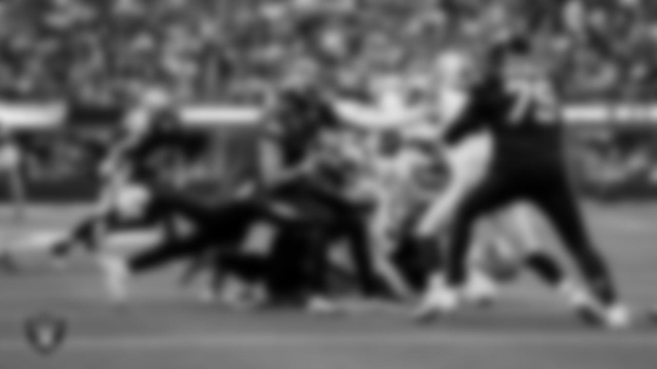 Las Vegas Raiders defensive end Malcolm Koonce (51) during the regular season away game against the Los Angeles Chargers at SoFi Stadium.