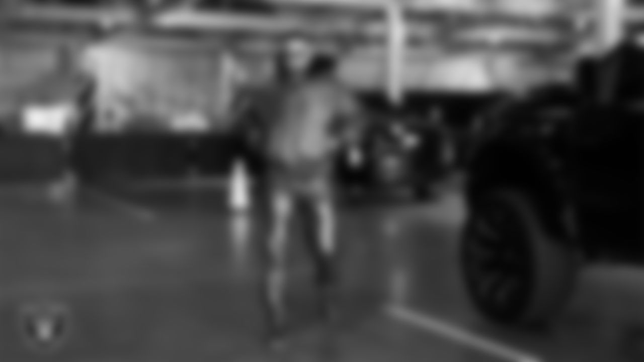 Las Vegas Raiders linebacker Jamal Adams (33) arrives to the regular season home game against the Dallas Cowboys at Allegiant Stadium.