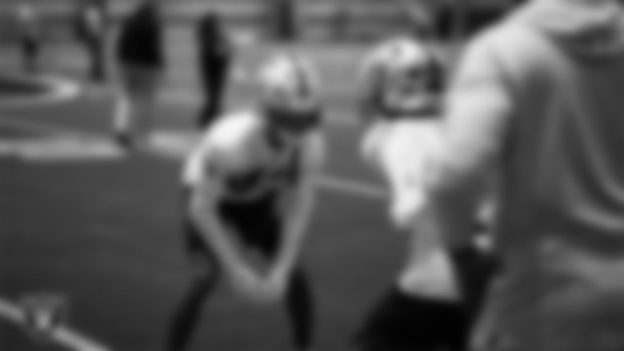 Las Vegas Raiders cornerback Greedy Vance (41) during practice at Intermountain Health Performance Center.