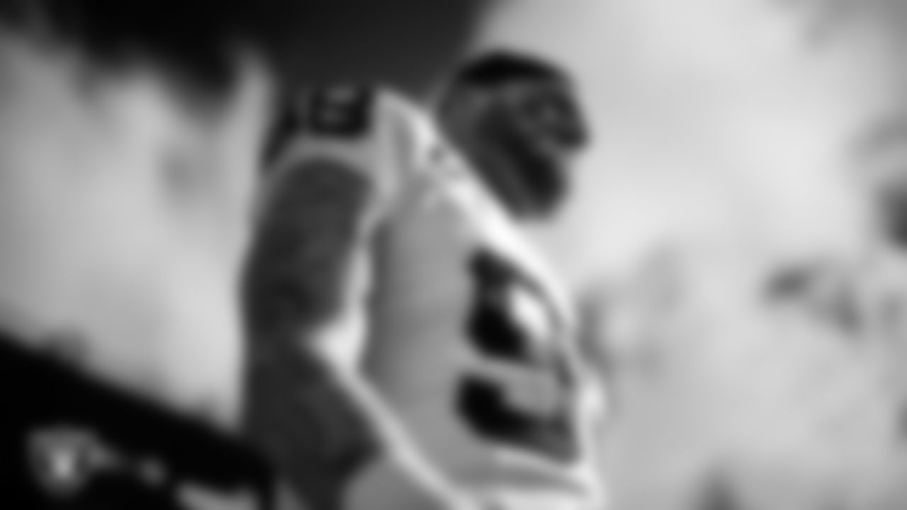 Las Vegas Raiders defensive end Maxx Crosby (98) on the sidelines before the regular season away game against the Philadelphia Eagles at Lincoln Financial Field.