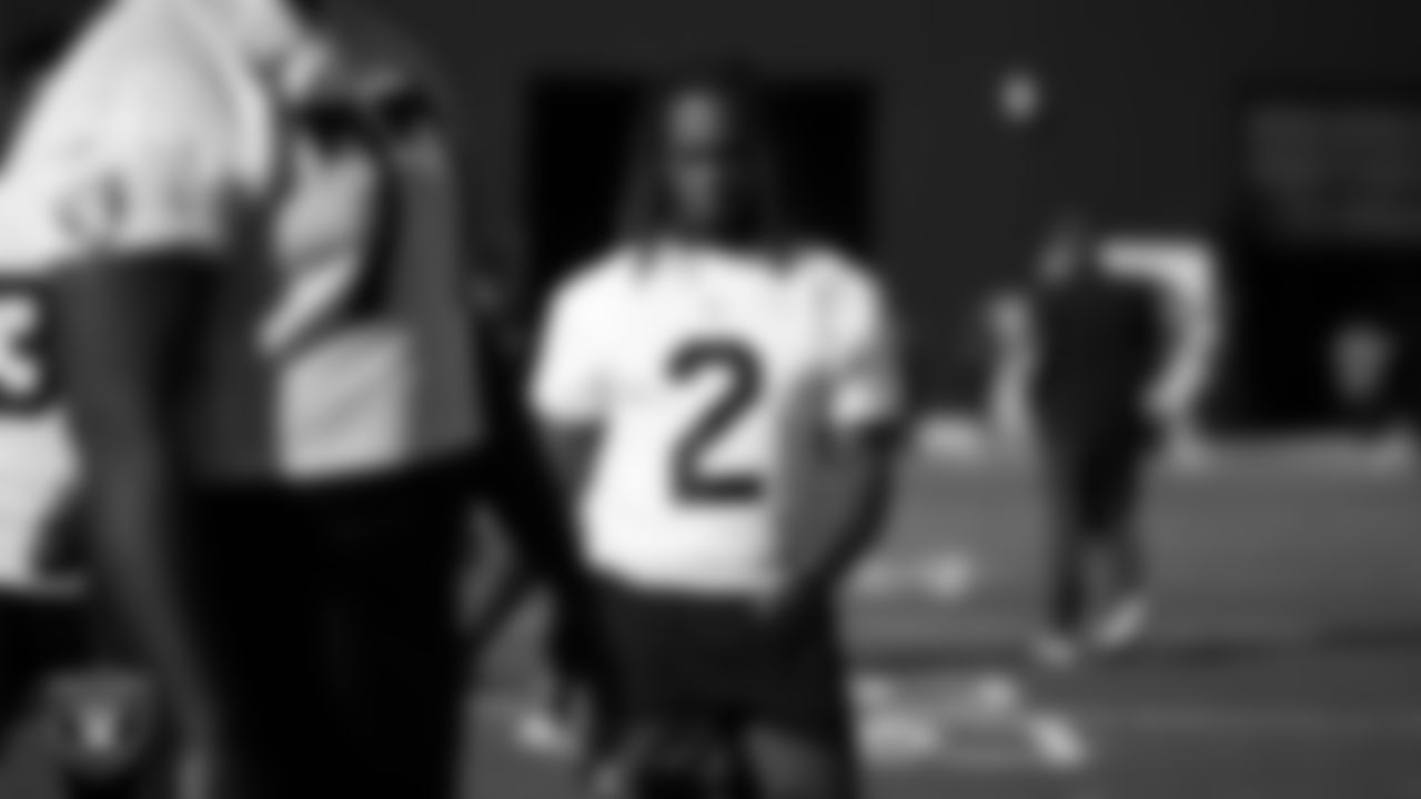 Las Vegas Raiders running back Ashton Jeanty (2) during practice at Intermountain Health Performance Center.