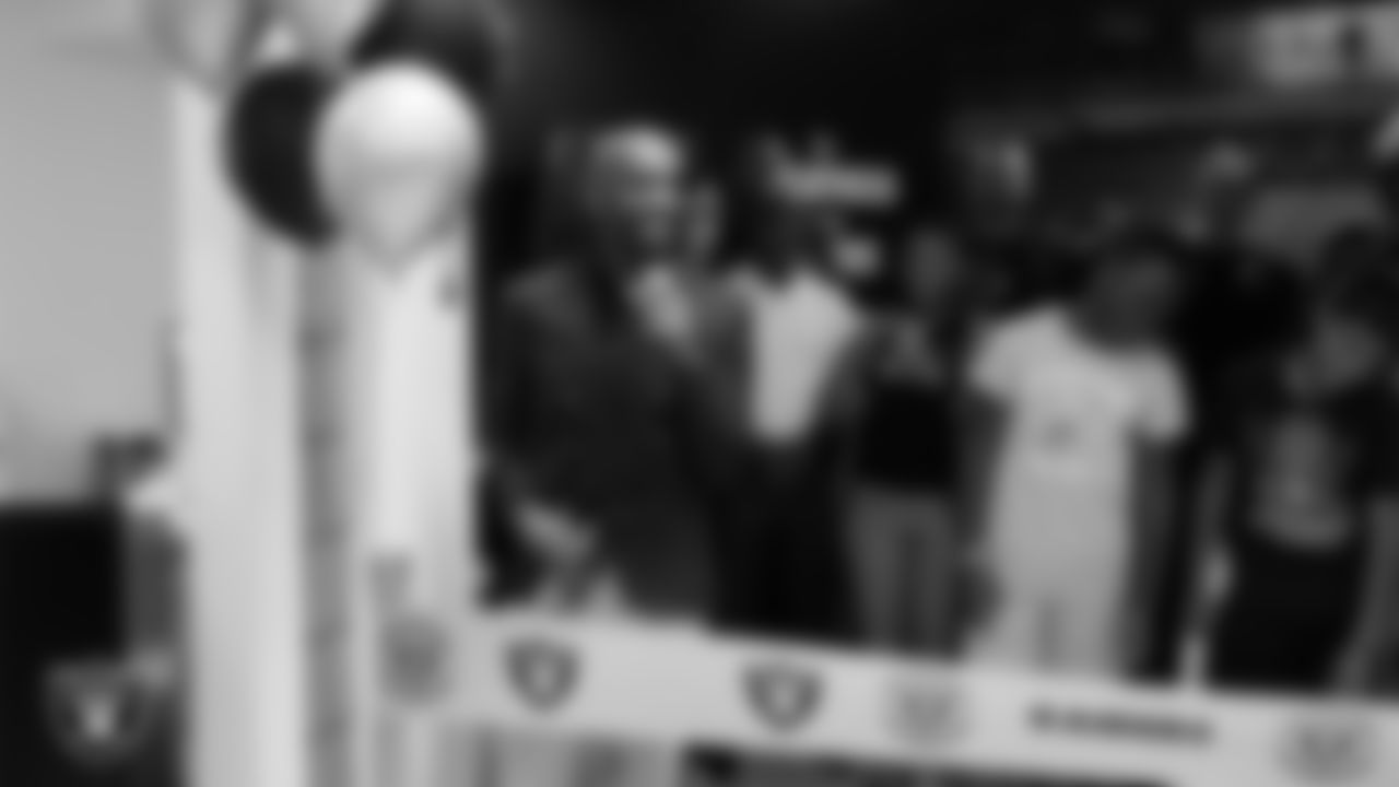 Las Vegas Raiders senior vice president and chief financial officer Michael Crome during a ribbon cutting at Betty's Junior Achievement BizTown.