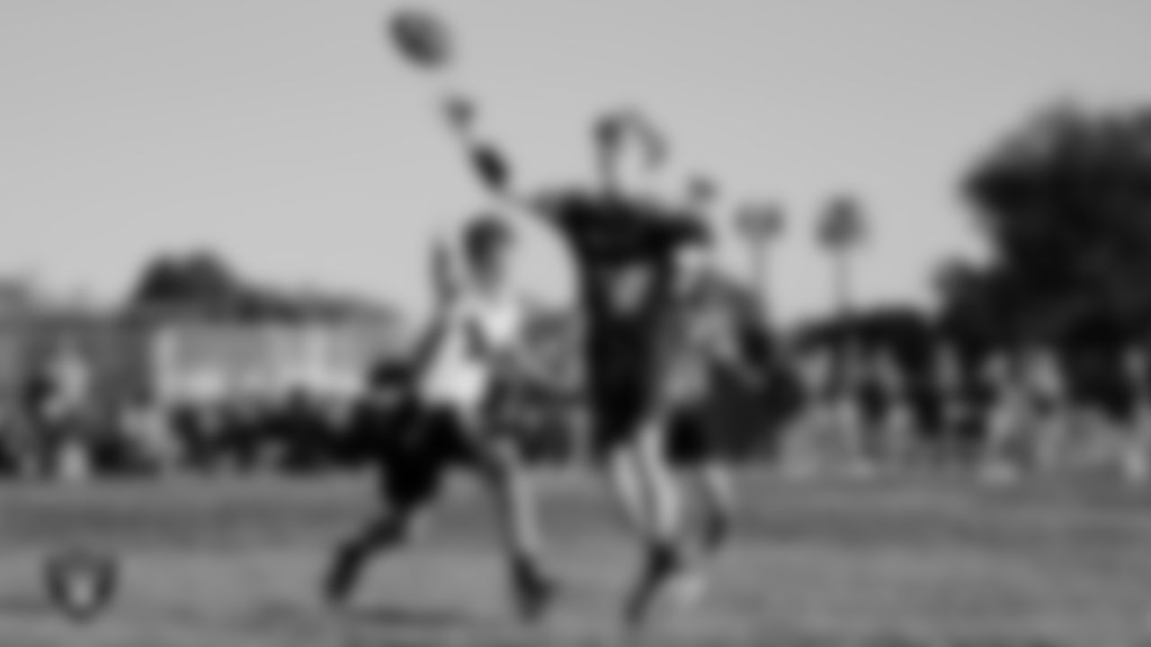 Ralph Cadwallader Middle School hosts Charles Hughes Middle School during the Las Vegas Raiders' Middle School Flag Football Showcase game at Ralph Cadwallader Middle School.