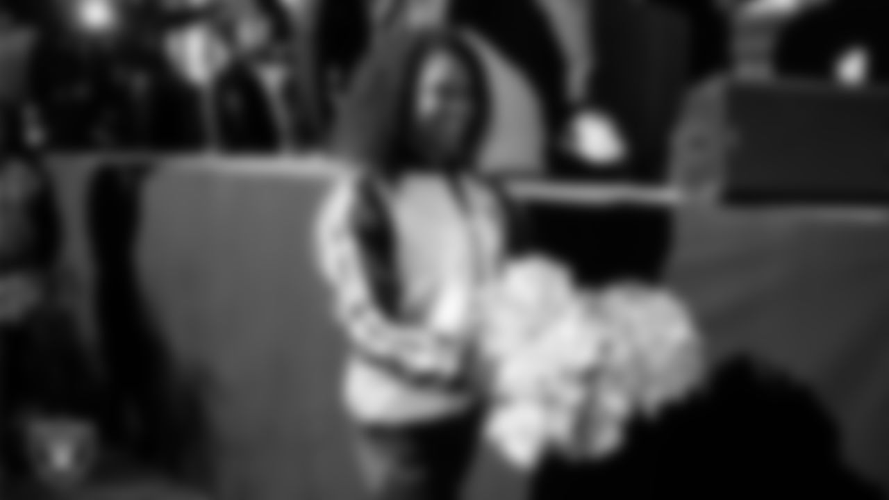 Raiderette Shayla during the Martin Luther King Jr. Day Parade in Downtown Las Vegas.