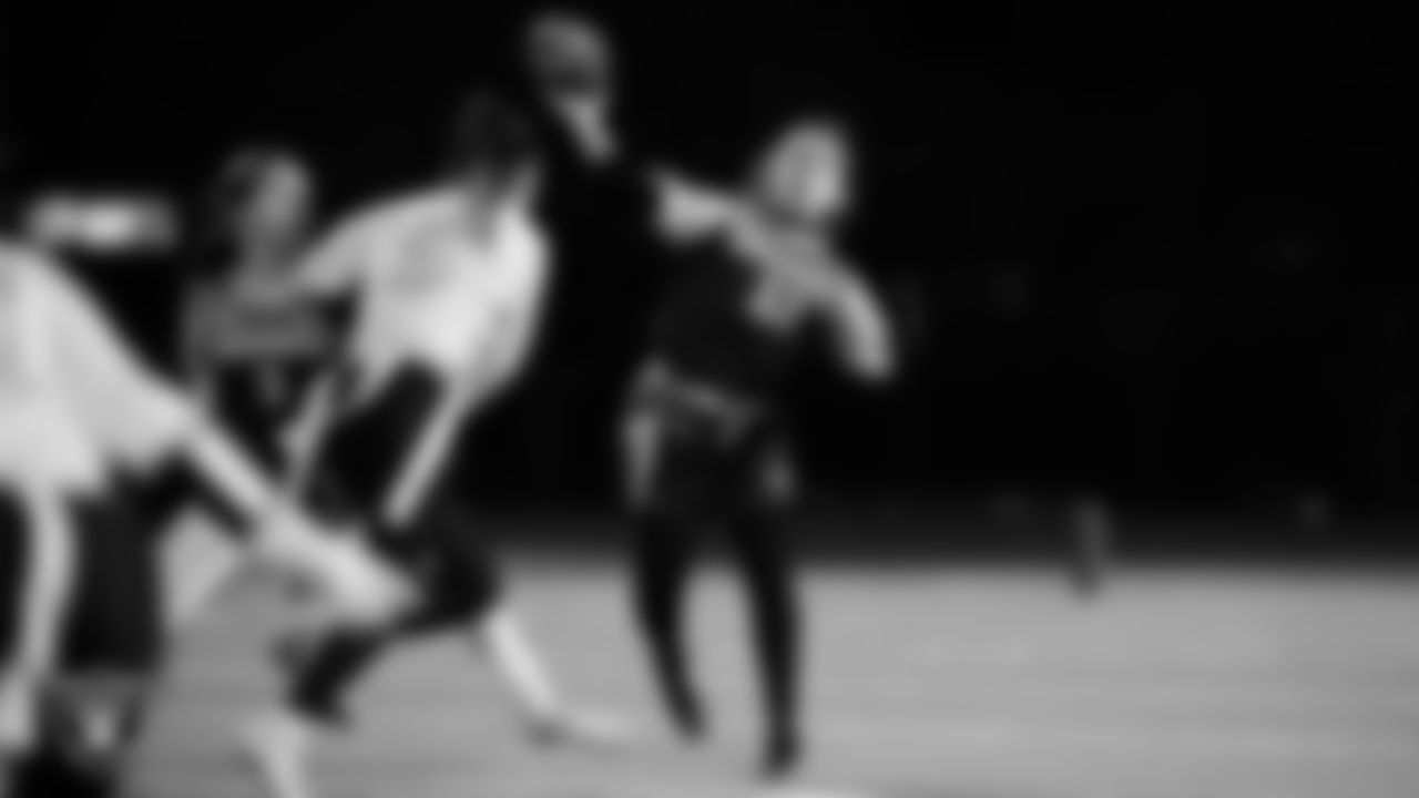 Bonanza High School hosts Amplus Academy during the Las Vegas Raiders' High School Flag Football Showcase game at Bonanza High School.