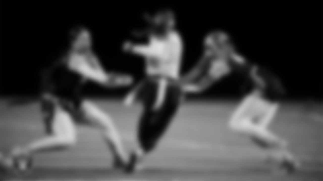 Bonanza High School hosts Amplus Academy during the Las Vegas Raiders' High School Flag Football Showcase game at Bonanza High School.