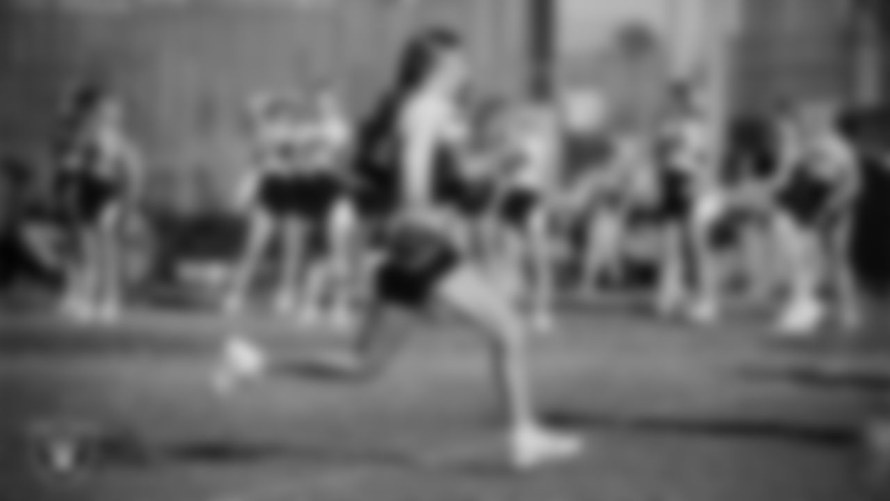 Ralph Cadwallader Middle School hosts Charles Hughes Middle School during the Las Vegas Raiders' Middle School Flag Football Showcase game at Ralph Cadwallader Middle School.