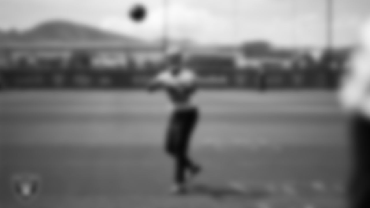 Las Vegas Raiders tight end Justin Shorter (88) at an Organized Team Activity (OTA) at Intermountain Health Performance Center.